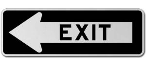 Exit Left Sign